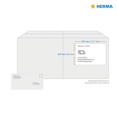HERMA Etiketten PREMIUM Permanent Haftend A4 210x297 mm 100 Blätter