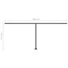 vidaXL Markise Manuell Einziehbar mit LED 600x300 cm Anthrazit