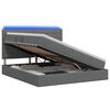 vidaXL LED-Speicherbett mit Matratze Dunkelgrau 140 x 200 cm Stoff