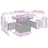 vidaXL 6-tlg. Garten-Sofagarnitur mit Kissen Beige Poly Rattan Akazie