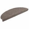 vidaXL Stufenmatten Selbstklebend 15 Stk. 65x21x4 cm Beige Halbrund Gro&szlig;