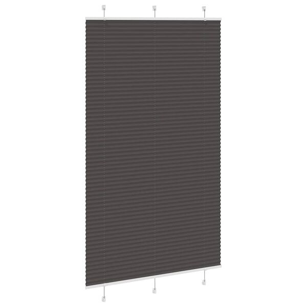 vidaXL Plissee Schwarz 120x200 cm Stoffbreite 119,4 cm Polyester
