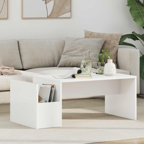 vidaXL Couchtisch Wei&szlig; 90 x 45 x 35 cm Holzwerkstoff