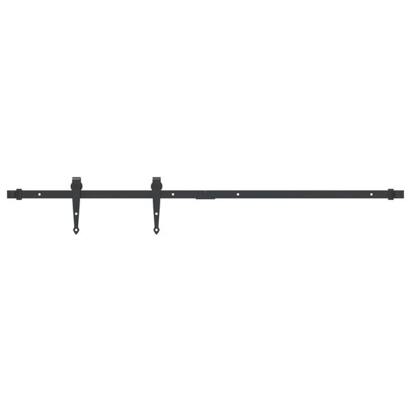 vidaXL Mini Schiebet&uuml;rbeschlag Set f&uuml;r Schrankt&uuml;ren 122 cm Carbonstahl