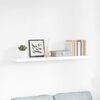 vidaXL Schweberegal Hochglanz-Wei&szlig; 120x23,5x3,8 cm MDF