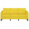 vidaXL 3-Sitzer-Sofa Hellgelb 180 cm Stoff