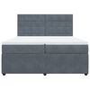 vidaXL Boxspringbett mit Matratze Dunkelgrau 200x200 cm Samt