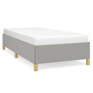 vidaXL Bettgestell ohne Matratze Hellgrau 100x200 cm Stoff