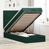 vidaXL Ottoman-Bett mit Matratzen Dunkelgr&uuml;n 80x200 cm Samt