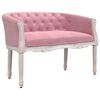 vidaXL Sitzbank Rosa 98x56x69 cm Samt