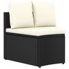 vidaXL 9-tlg. Garten-Sofagarnitur mit Auflagen Poly Rattan Schwarz