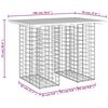 vidaXL Gartentisch aus Gabionen 100x70x72 cm Massivholz Kiefer