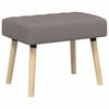 vidaXL Kanalgepolsterte Bank Taupe 60 x 40 x 45 cm Stoff