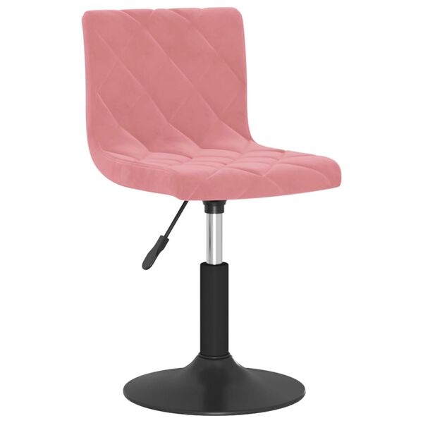 vidaXL Esszimmerst&uuml;hle 2 Stk. Drehbar Rosa Samt