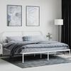 vidaXL Bettgestell mit Kopfteil Metall Wei&szlig; 200x200 cm
