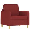 vidaXL Sessel mit Hocker Weinrot 60 cm Stoff