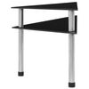vidaXL K&uuml;chenregal Schwarz 49,5x35x26 cm Hartglas