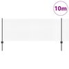 vidaXL Zaun mit Pfosten Grau 0,8 x 10 m Stahl und PVC