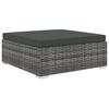 vidaXL 10-tlg. Garten-Lounge-Set mit Auflagen Poly Rattan Grau