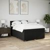 vidaXL Boxspringbett mit Matratze Schwarz 140x190 cm Stoff