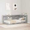 vidaXL Aufbewahrungskopfteil mit Regal Beton Grau 90 cm Holzwerkstoff