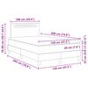 vidaXL Boxspringbett mit Matratze Schwarz 120 x 200 cm Kunstleder