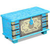 vidaXL Aufbewahrungstruhe Blau Mangoholz 80x40x45 cm