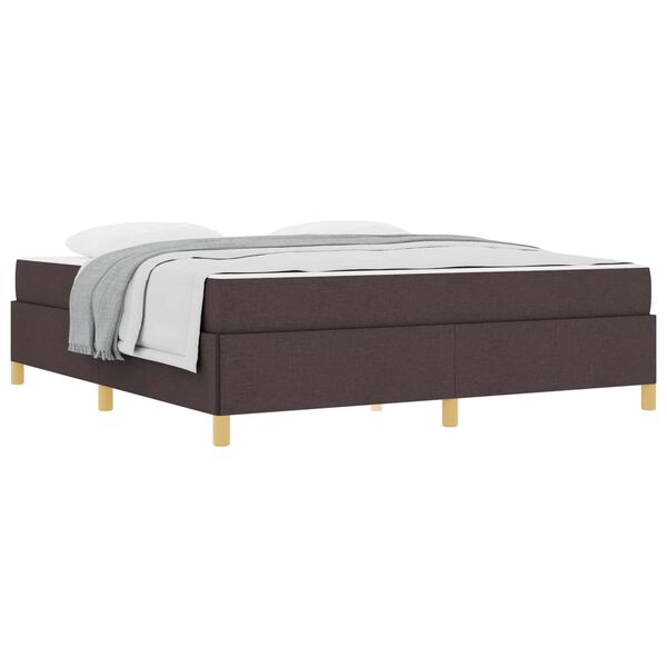 vidaXL Bettrahmen mit Matratze Dunkelbraun 180 x 200 cm Stoff