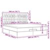 vidaXL Ottoman-Bett mit Matratzen Creme 200x200 cm Stoff