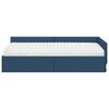 vidaXL Eckbettgestell mit Matratze Sonstiges 2 pcs Blau Stoff