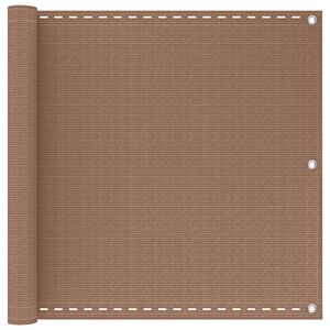 vidaXL Balkonsichtschutz Taupe 75 x 700 cm HDPE und Aluminium