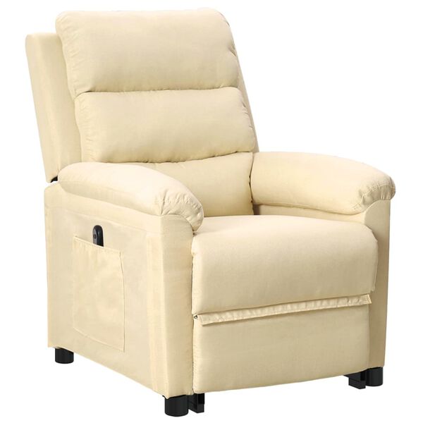 vidaXL Aufstehsessel Creme Stoff