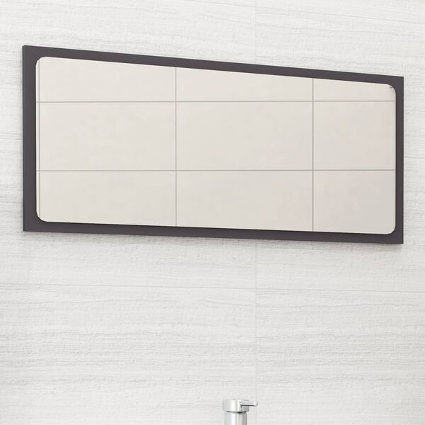 vidaXL Badspiegel Grau 80x1,5x37 cm Holzwerkstoff
