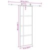 vidaXL Schiebet&uuml;r mit Beschlag Schwarz 76x205 cm Hartglas
