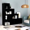 vidaXL B&uuml;cherregal/Raumteiler Schwarz 155x24x160 cm Holzwerkstoff