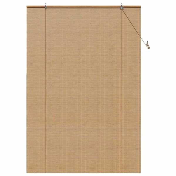 vidaXL Rollo mit Vorh&auml;ngen Braun 140 x 220 cm Bambus