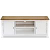 vidaXL TV-Schrank 120x35x48 cm Massivholz Eiche