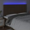 vidaXL LED Kopfteil Dunkelbraun 180x5x118/128 cm Stoff