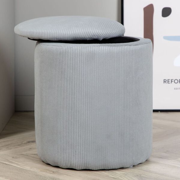 Venture Home Hocker Limpen 32x32x40 cm Kord Grau