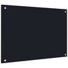 vidaXL K&uuml;chenr&uuml;ckw&auml;nde 2 Stk. Schwarz 70x50 cm Hartglas