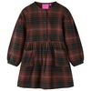 Kinderkleid mit Langen &Auml;rmeln Cognac 128