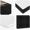 vidaXL Ottoman-Bett mit Matratze Schwarz 120x200 cm Kunstleder