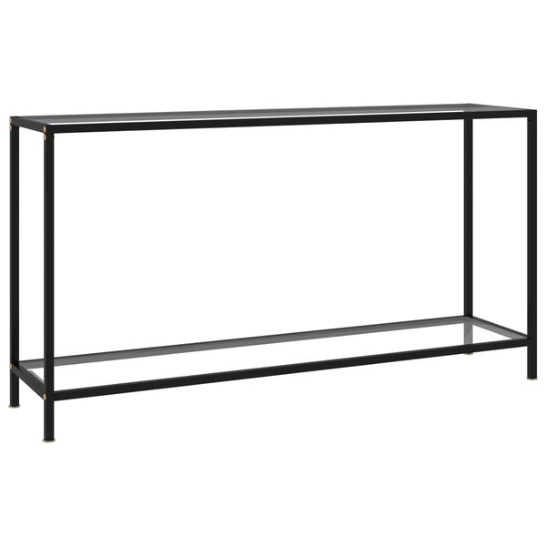 vidaXL Konsolentisch Transparent 140x35x75 cm Hartglas