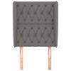 vidaXL Kopfteil mit Ohren Dunkelgrau 83x23x118/128 cm Stoff