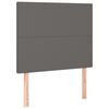 vidaXL Bettgestell mit Kopfteil Grau 80x200 cm Kunstleder