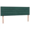 vidaXL Boxspringbett mit Matratze Dunkelgr&uuml;n 140x220 cm Samt