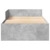 vidaXL Bettgestell Betongrau 90x200 cm Holzwerkstoff