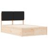 vidaXL Bettgestell mit gepolstertem Kopfteil Schwarz 120 x 190 cm