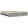 vidaXL Bettgestell Betongrau 200x200 cm Holzwerkstoff