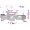 vidaXL Gartensofa-set mit Kissen 9 pcs Schwarz Poly Rattan